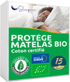 Protège Matelas Absorbant, Coton Bio Certifié OCS®, Molleton 180gr,Non Imperméable
