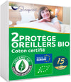 Protège Oreiller Bio - Absorbant - Lot de 2