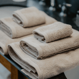 set de 6 serviettes beiges