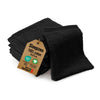 SLEEPZEN - Lot Gant de Toilette Coton Bio (Lot de 6 - Noir) Certifié GOTS - 500 g/m² Certifié Oeko-Tex - Gants de Toilette Ultra-Absorbant - Extra Doux - Fabriqué au Portugal