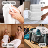SLEEPZEN Tapis de Bain 50x80cm 100% Coton Bio GOTS 800gr/m2 Blanc
