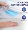 SLEEPZEN Protege Matelas 200x220 Impermeable, Respirant, Silencieux, Hypoallergénique, Coton, Alese 200x220 Qualité Supérieure Certifié Oeko-Tex®, Coins Élastiques