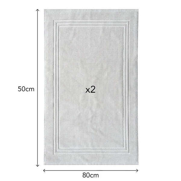 SLEEPZEN Tapis de Bain 50x80cm 100% Coton Bio GOTS 800gr/m2 Blanc