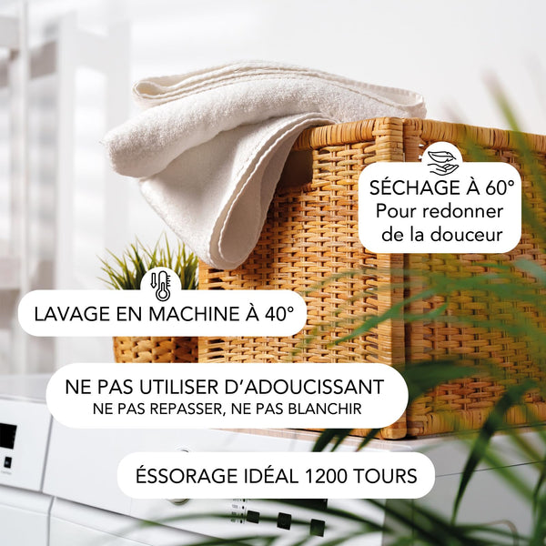 SLEEPZEN Tapis de Bain 50x80cm 100% Coton Bio GOTS 800gr/m2 Blanc
