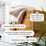SLEEPZEN Tapis de Bain 50x80cm 100% Coton Bio GOTS 800gr/m2 Blanc