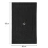 SLEEPZEN Lot de 2 Tapis de Bain 50x80cm Noir - 100% Coton Bio Certifié GOTS 800gr/m2 - Tapis Salle de Bain - Tapis Absorbant, 3 Couleurs, Lavable en Machine - Très Doux, Moelleux, Épais