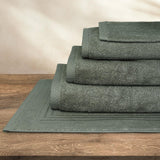 SLEEPZEN Lot de 2 Tapis de Bain 50x80cm Green Bay - 100% Coton Bio Certifié GOTS 800gr/m2 - Tapis Salle de Bain - Tapis Absorbant, 3 Couleurs, Lavable en Machine - Très Doux, Moelleux, Épais