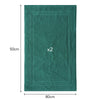 SLEEPZEN Lot de 2 Tapis de Bain 50x80cm Teal - 100% Coton Bio Certifié GOTS 800gr/m2 - Tapis Salle de Bain - Tapis Absorbant, 3 Couleurs, Lavable en Machine - Très Doux, Moelleux, Épais