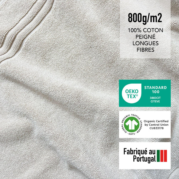 SLEEPZEN Tapis de Bain 50x80cm 100% Coton Bio GOTS 800gr/m2 Blanc