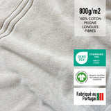 SLEEPZEN Tapis de Bain 50x80cm 100% Coton Bio GOTS 800gr/m2 Blanc