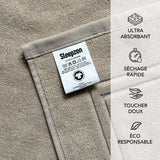 SLEEPZEN Tapis de Bain 50x80cm Beige (x1) - 100% Coton Bio Certifié GOTS 800gr/m2 - Tapis Salle de Bain - Tapis Absorbant, 3 Couleurs, Lavable en Machine - Très Doux, Moelleux, Épais