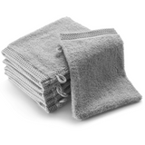 gants de toilette coton gris